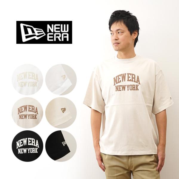 New Era ニューエラ Tシャツ 半袖 オーバーサイズド コットン Classic Colleg...
