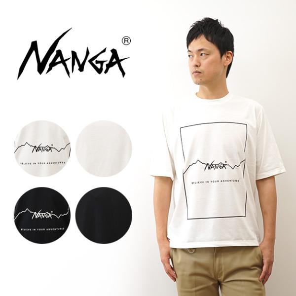 NANGA ナンガ Tシャツ ドライミックス フレームロゴティー メンズ レディース 半袖 プリント...