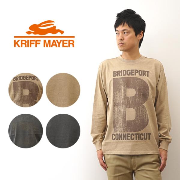 KRIFF MAYER クリフメイヤー ロンT 長袖 Tシャツ ピグメント ブリッジポート メンズ ...
