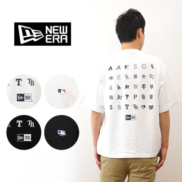 New Era ニューエラ Tシャツ 半袖 オーバーサイズド コットン MLBチームロゴ メンズ レ...