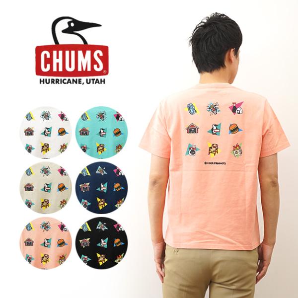 CHUMS チャムス Tシャツ かせきさいだぁ アラカルトT メンズ レディース 半袖 大きいサイズ...