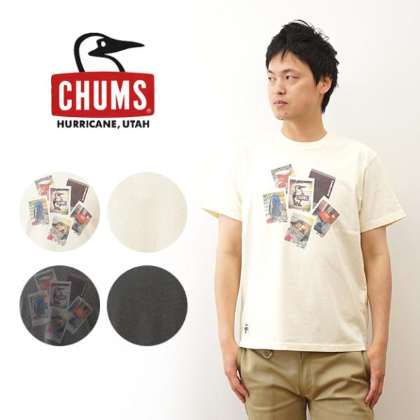 CHUMS チャムス Tシャツ 半袖 メンズ レディース かせきさいだぁ コラボ 綿100% 黒 白...