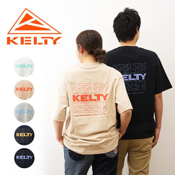 KELTY ケルティ Tシャツ バック タイポ ロゴ 半袖 メンズ レディース オーバーサイズ 綿1...