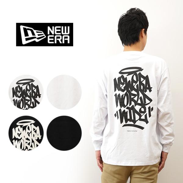 New Era ニューエラ 長袖 オーバーサイズド コットン Tシャツ Tagging ロンT メン...