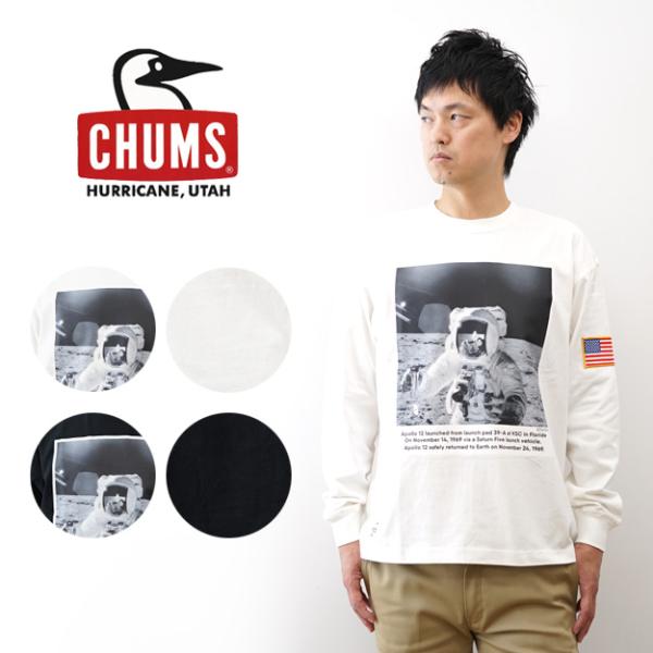 CHUMS チャムス 長袖 Tシャツ ロンT スペースフォトブラッシュド メンズ レディース オーバ...