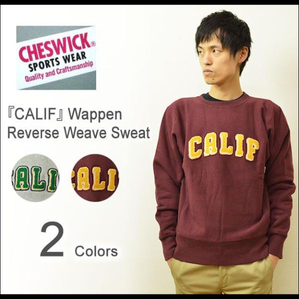 CHESWICK（チェスウィック） CALIF ワッペン スウェット メンズ トレーナー 裏起毛 厚...