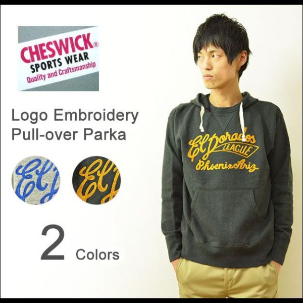 CHESWICK（チェスウィック） チェーン刺繍 プルパーカー メンズ スウェット スエット 裏起毛...