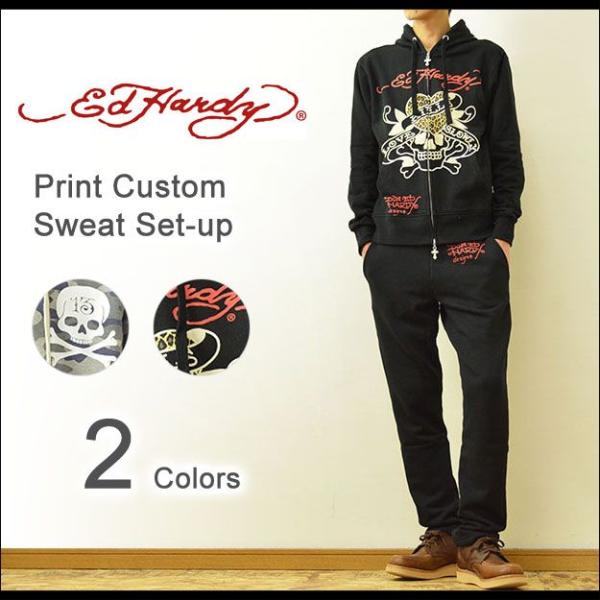 Ed Hardy（エドハーディー） セットアップ スウェット メンズ パーカー スウェットパンツ 上...