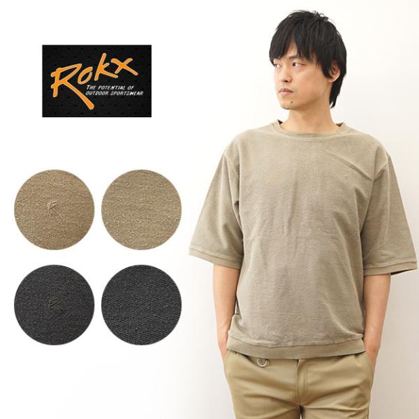 ROKX ロックス Tシャツ 半袖 スウェット メンズ コットンウッド スウェット クルー ショート...