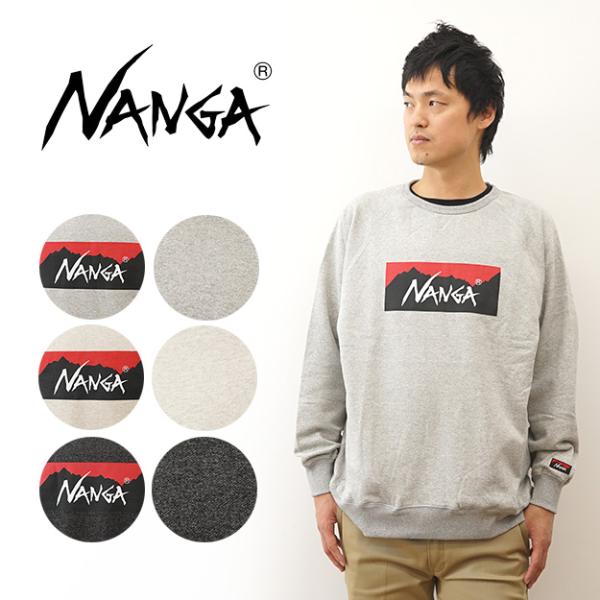 NANGA ナンガ トレーナー エコ ハイブリッド ボックス ロゴ スウェット シャツ メンズ 裏毛...