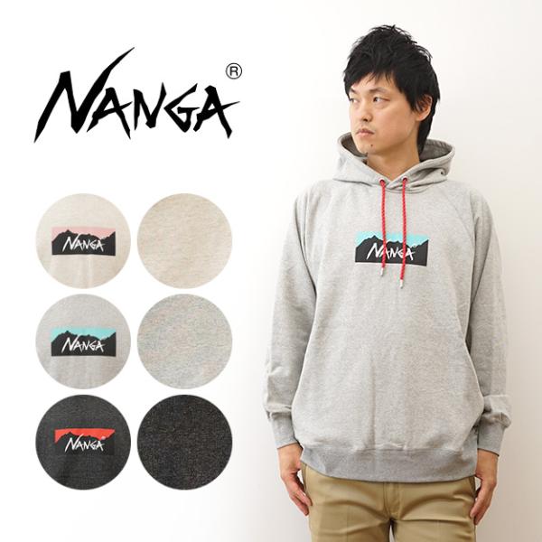 NANGA ナンガ パーカー エコ ハイブリッド ボックス ロゴ スウェット フーディー メンズ レ...