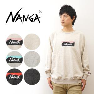 ナンガ NANGA スウェット トレーナー エコハイブリッド ミニボックスロゴ エンブロイダリー メンズ レディース ブラック グレー 黒 NW2441-1F013-A NANGA ナンガ トレーナー メンズ エコ ハイブリッド ミニ