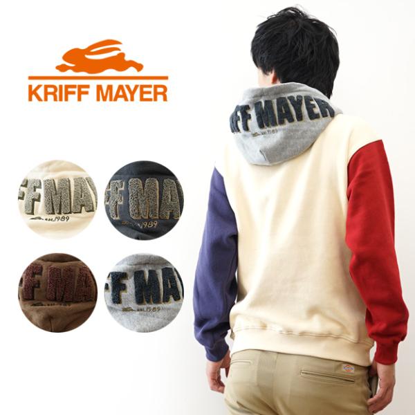 KRIFF MAYER クリフメイヤー サガラ 刺繍 裏起毛 パーカー フードロゴ メンズ レディー...