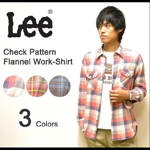 Lee（リー） ワークディテール チェック柄 フランネルシャツ 長袖 ネルシャツ 【19740】