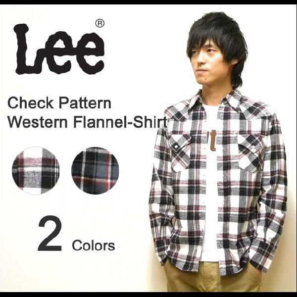 Lee（リー） ウエスタンディテール チェック柄 スリムフィット フランネルシャツ 長袖 ネルシャツ...