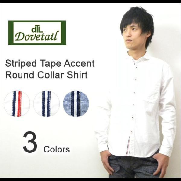 Dovetail（ダブテイル） オックスフォード生地 ストライプテープパラシュートボタン ラウンドカ...