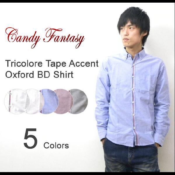 Candy Fantasy（キャンディファンタジー） オックスフォード素材 トリコロールテープ使い ...