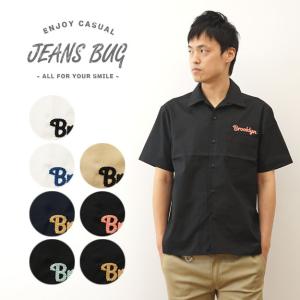 TENDERLOIN 半袖シャツ　ワークシャツ　チェーンステッチ　ブラック ジーンズ オリジナル California チェーンステッチ 刺繍 半袖 ワーク