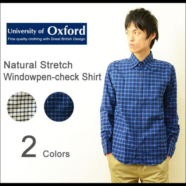 University of Oxford（オックスフォード） ウインドペン チェックシャツ メンズ ...