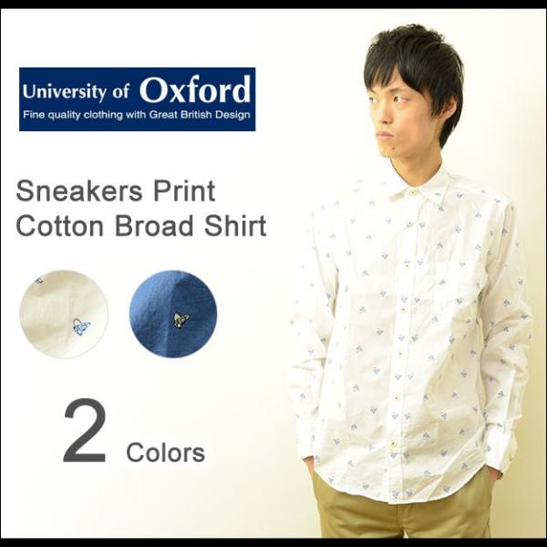 University of Oxford（オックスフォード） スニーカー 総柄シャツ メンズ 長袖 ...