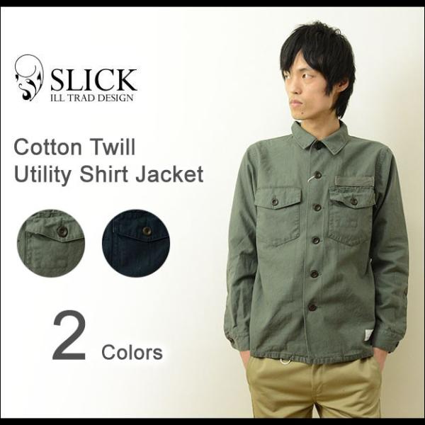 Slick（スリック） ユーティリティ シャツジャケット メンズ ミリタリー 長袖 アーミー ファテ...