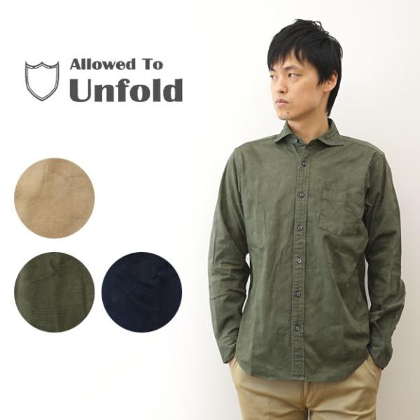 Allowed to Unfold アンフォールド カモフラ ジャガード 長袖 シャツ メンズ レデ...