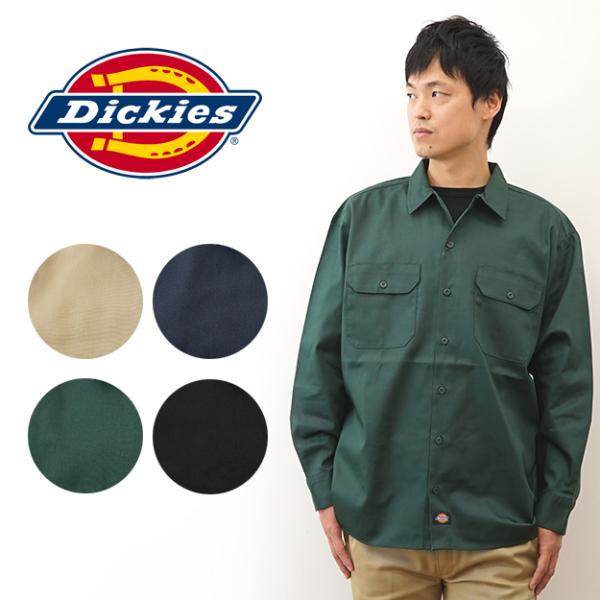 Dickies 574 ワーク シャツ 長袖 メンズ オーバーサイズ 厚手 丈夫 スケートボード キ...