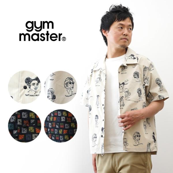 gym master ジムマスター 半袖シャツ ストライプドビーハッピーペイントシャツ メンズ レデ...