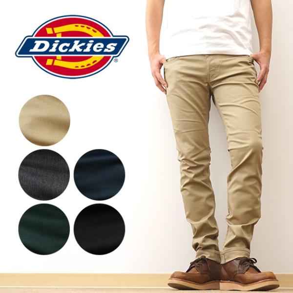 Dickies ディッキーズ チノパン 5ポケット スリム パンツ スキニー ワーク メンズ 黒スキ...