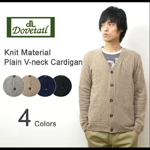 Dovetail（ダブテイル） Ｖネック ニットカーディガン 接結デザイン ウールカーディガン ハイ...