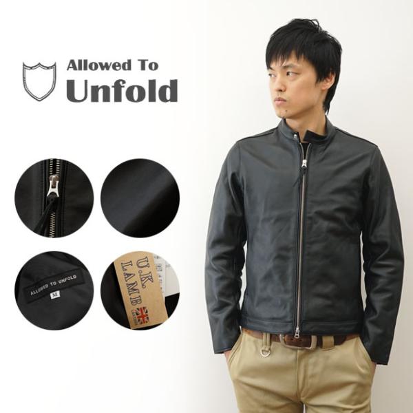 Allowed to Unfold アンフォールド シングル ライダース ジャケット レザー 本革 ...
