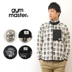 gym master ジムマスター ジャケット ハッピー ペイント ボア スタンド メンズ フリース アウトドア キャンプ プロレスラー ふわふわ モコモコ G721668｜robinjeansbug