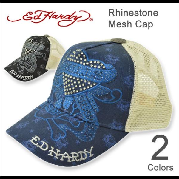 Ed Hardy（エドハーディー） ラインストーン メッシュキャップ メンズ レディース キャップ ...