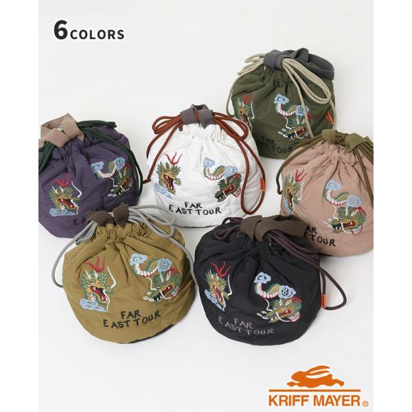 KRIFF MAYER クリフメイヤー 巾着 ショルダー バッグ スーベニア 刺繍 トート レディー...