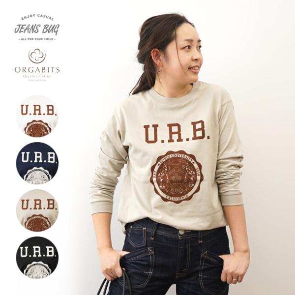 OGロンＴ U.R.B. オーガニックコットン 長袖 Ｔシャツ レディース ゆったり オーバーサイズ...