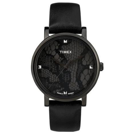 TIMEX タイメックス ユニセックス レザーベルト腕時計 T2P461