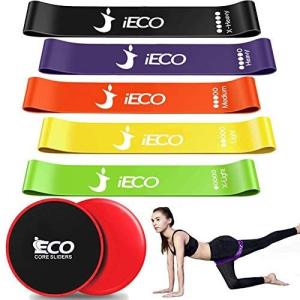 iECO エクササイズバンド トレーニングチューブ 筋トレ チューブ ストレッチゴムバンド ループバンド ゴムチューブ 美尻 ヒップアップ ヨガ ピラティス