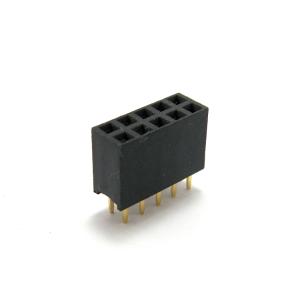 ピンソケット　2×5ピン（10P、メス、金メッキ）