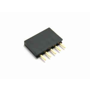 ピンソケット 1×5ピン(5P、メス、金メッキ)の詳細画像1