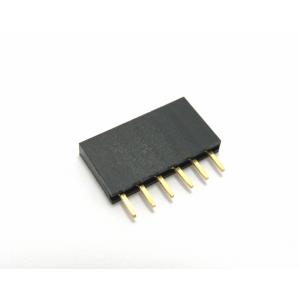 ピンソケット 1×6ピン(6P、メス、金メッキ)の詳細画像1