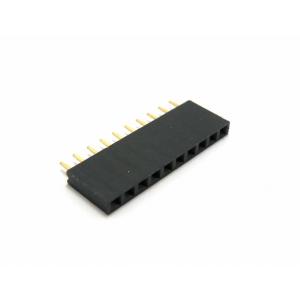ピンソケット　1×10ピン（10P、メス、金メッキ）