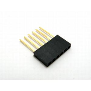 ロングピンソケット　1×6ピン（6P、メス、11mm、金メッキ）