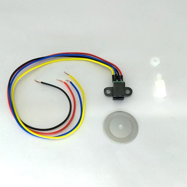 【部品取り用】ロータリーエンコーダー部品セット（100pスリット＋フォトインタラプタ）【ジャンク品】