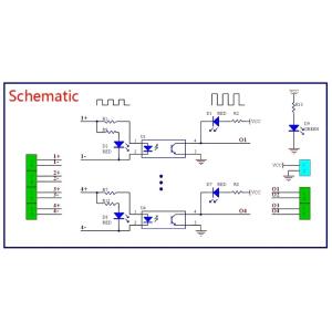 24V→3.3V絶縁型レベル変換ボード(4回路...の詳細画像2