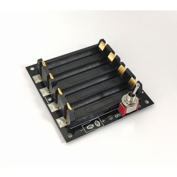 単３×４本電池ボックスモジュール（低接触抵抗, スイッチ付, XT30コネクタ対応）