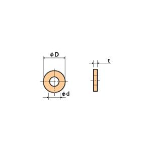 アルミワッシャーM3/0.5mm(AW-030...の詳細画像1
