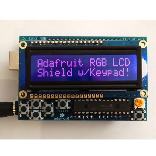 I2C接続のLCDシールドキット(RGBバックライト・反転)