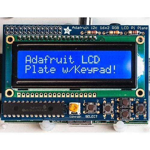 Raspberry Pi用I2C接続のLCDキット(青地・白文字)