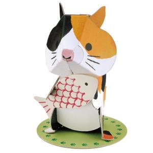 ハコモ hacomo mini ねこ ペーパークラフト 誕生日プレゼント 子供 おもちゃ 小学生 工作キット 子供 安い 小学校｜robotplaza