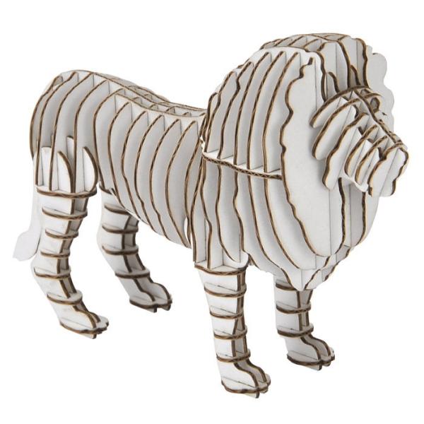 ハコモ hacomo New GRID ライオン ホワイト ペーパークラフト 誕生日プレゼント 子供...